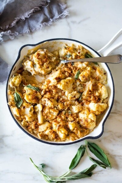 Cauliflower Gratin with Garlic and Sage | Feasting At Home