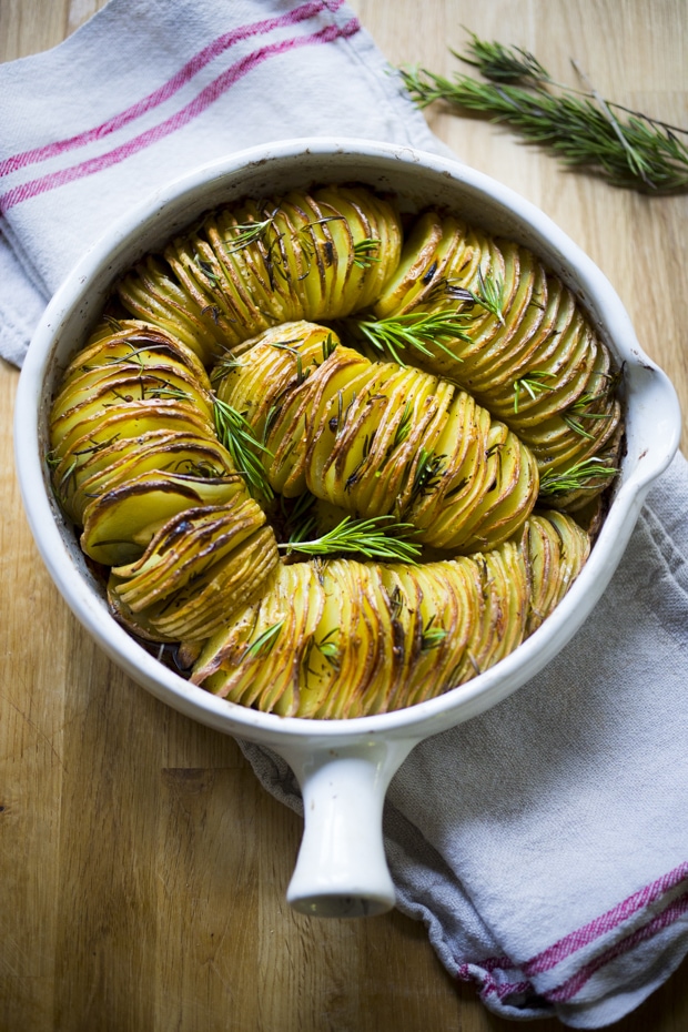Rosemary-Butter Roasted Little Potatoes - Feast and Farm