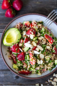 Delicious Healthy Strawberry Tabouli Salad! | Feasting At Home