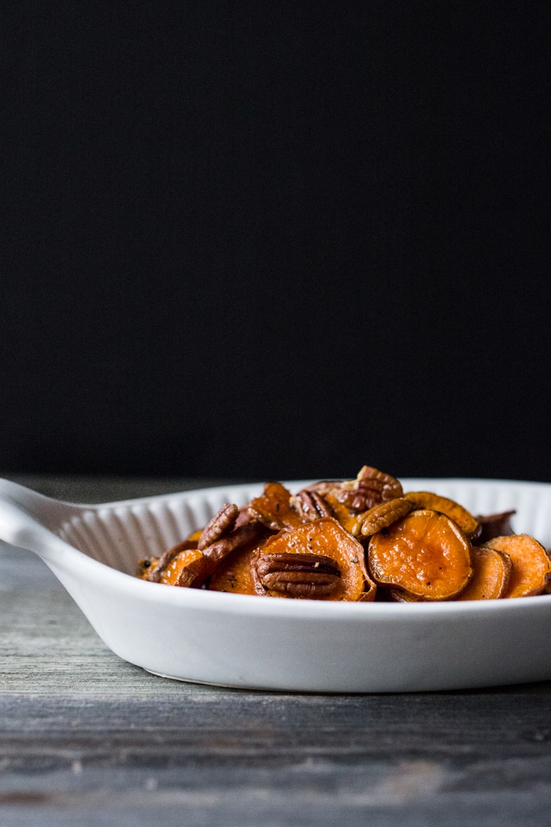 Maple Roasted Yams with Pecans | Feasting At Home