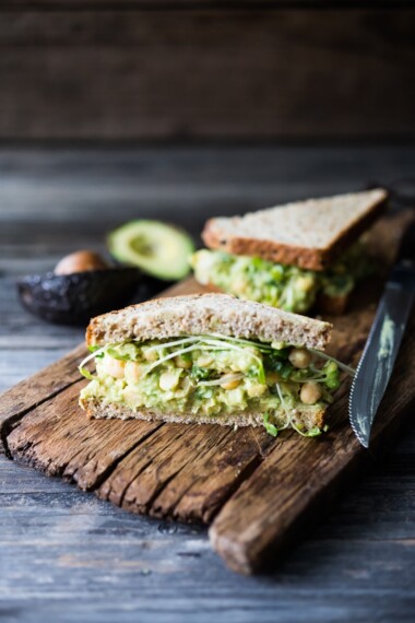 Smashed Chickpea Avocado Sandwich | Feasting At Home