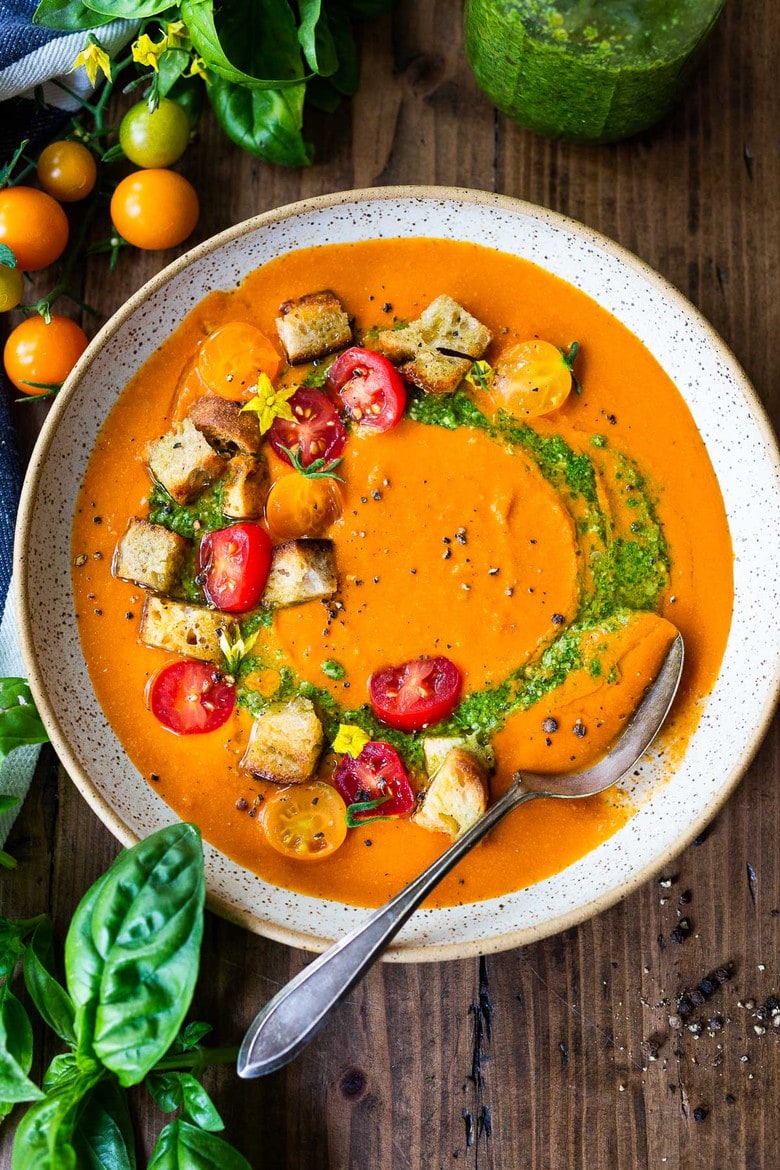 Fresh Tomato-Vegetable Soup Recipe