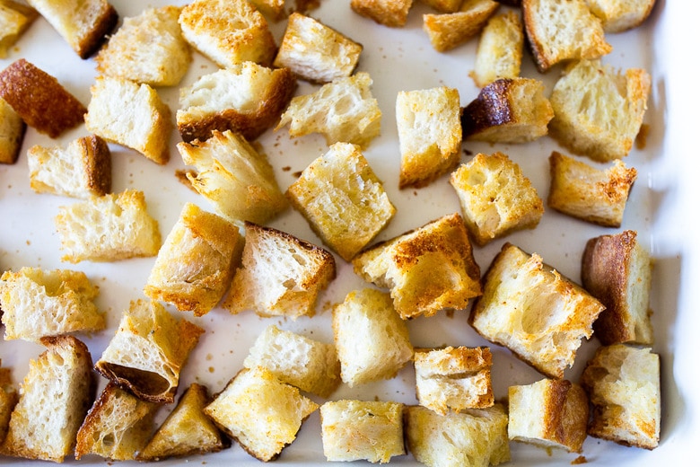 Perfect Homemade Sourdough Bread Croutons - The Clever Carrot