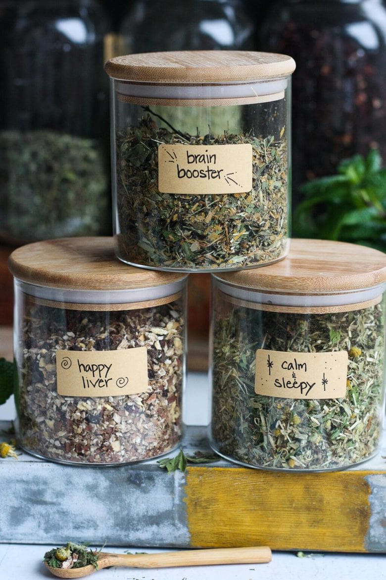 Make your own Herbal Tea Blends! | Feasting At Home