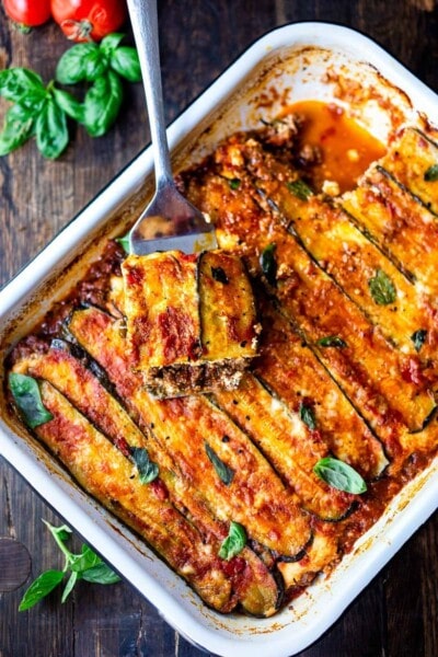 Zucchini Lasagna Roll Ups with Spinach & Basil | Feasting At Home
