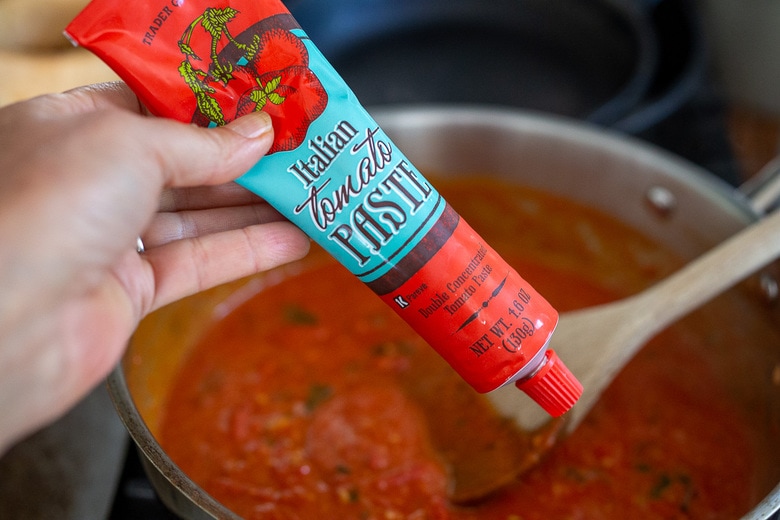 use tomato paste to add sweetness