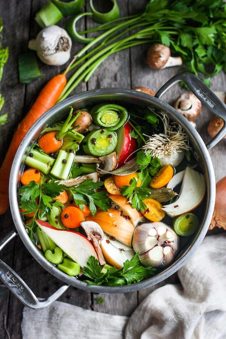 Homemade Vegetable Stock Feasting At Home