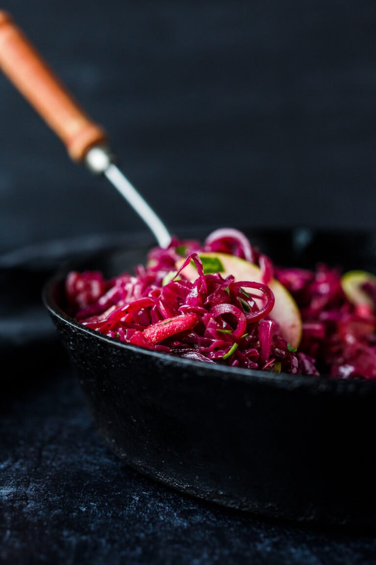 Warm Red Cabbage Slaw Recipe | Feasting At Home