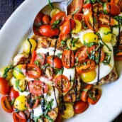 This recipe for Grilled Chicken Caprese is easy to make, with simple ingredients. It's bursting with summertime flavor and can be made in 30 minutes! Perfect for alfresco dining or outdoor gatherings. 