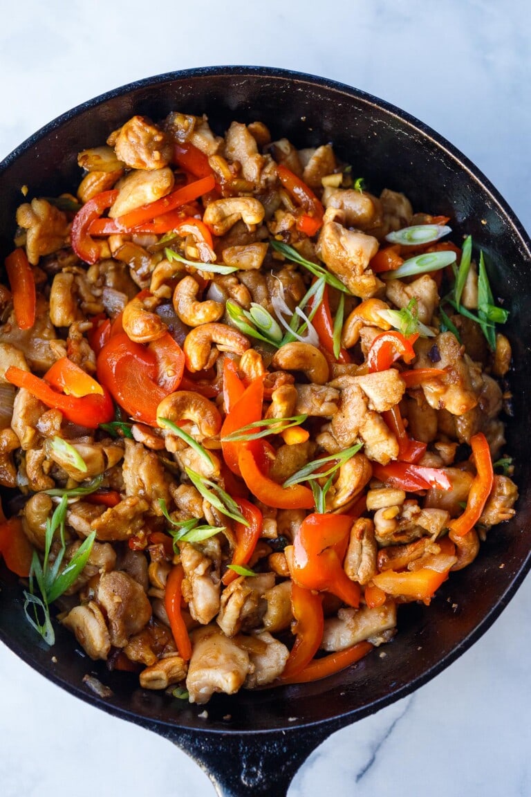 Healthy, 100% Scratch-Made Cashew Chicken | Feasting At Home