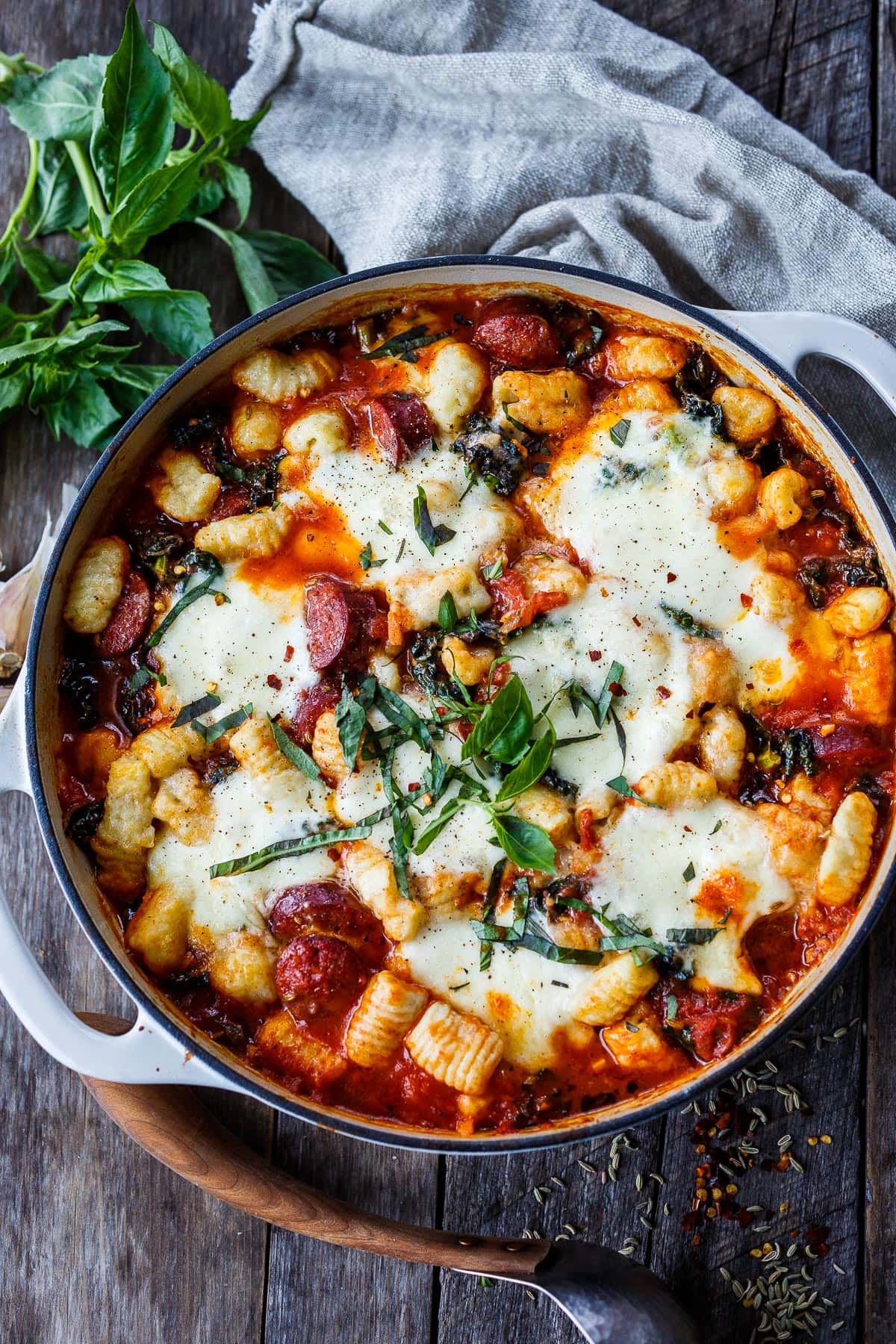 Baked Gnocchi with Kale & Sausage