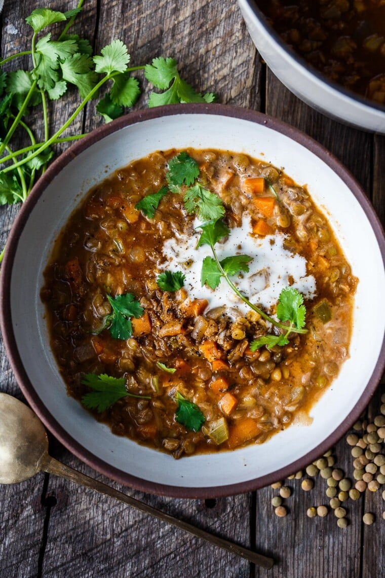 Indian-Spiced Lentil Soup | Feasting At Home
