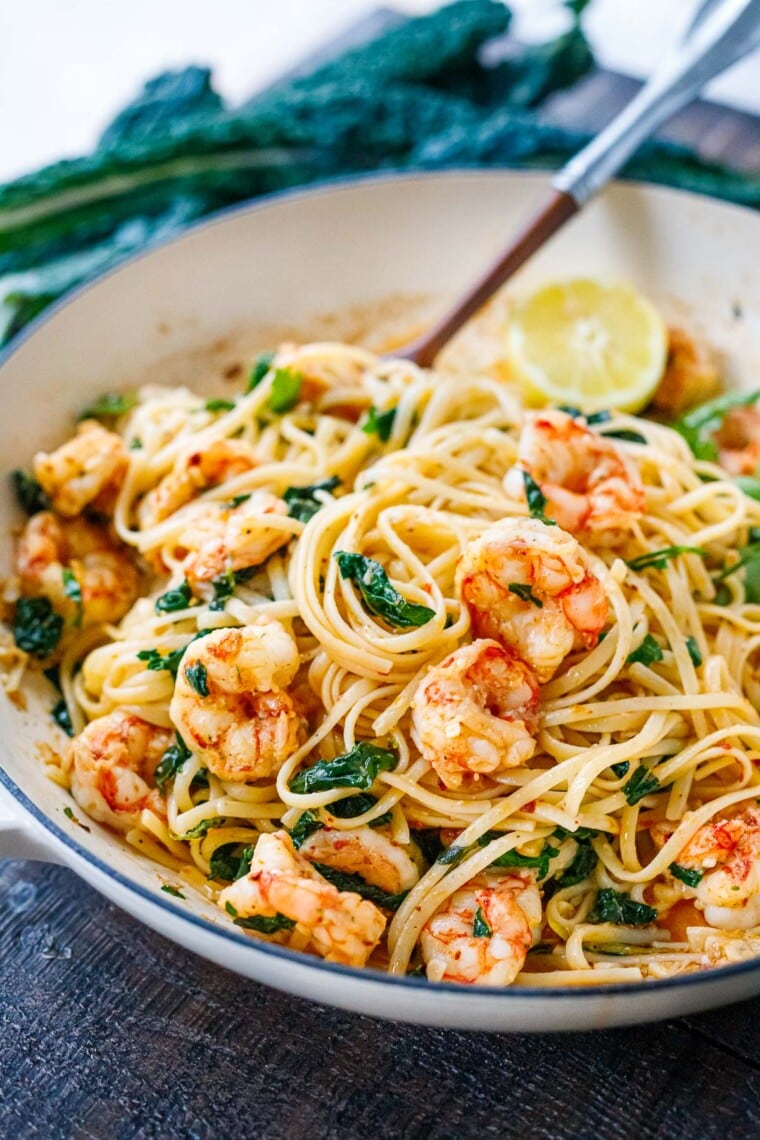 Lemon Garlic Shrimp Pasta | Feasting At Home