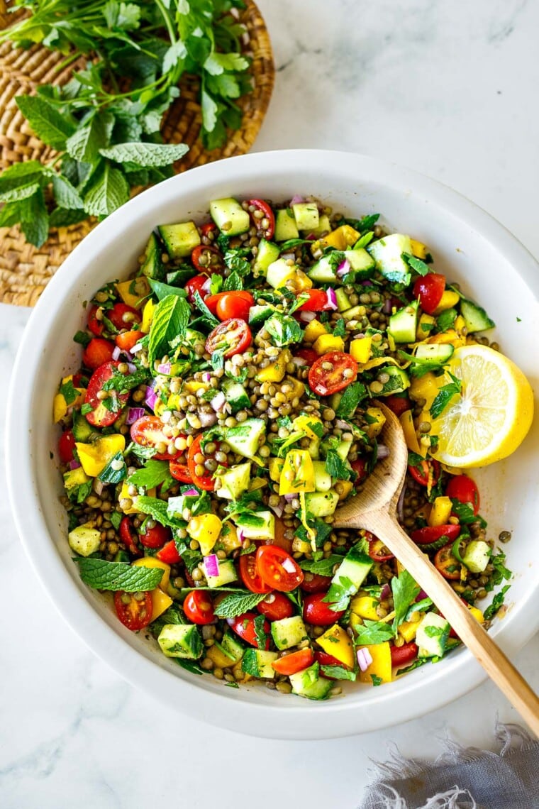 Mediterranean Lentil Salad | Feasting At Home